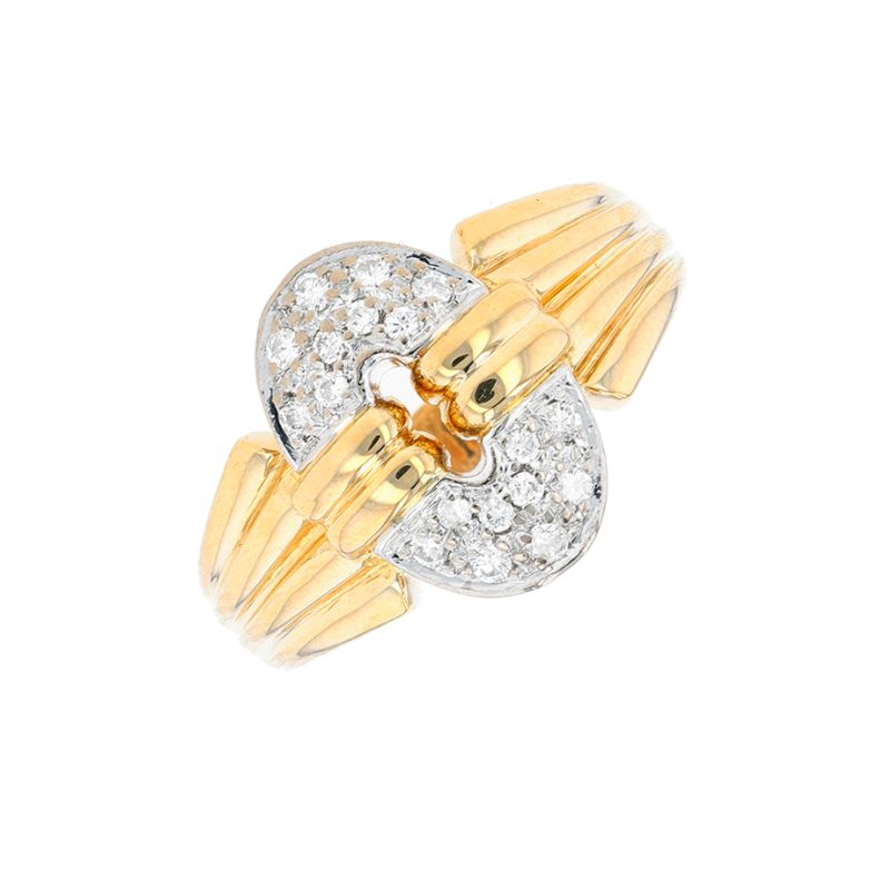 Bague diamants 0.18 carat 2 ors 7.61g Comme neuf -  reconditionné disponible sur Gemme Les Bijoux